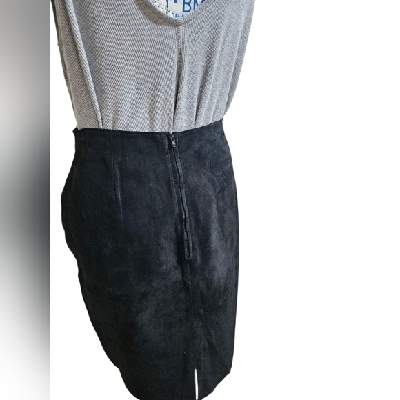 Carlo Ferranti 100% Black Leather Skirt Medium - Picture 4 of 11